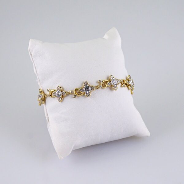 Women Bracelets/ Pulseras Dama/  Zircon Stone/  14K Real Color// B1114