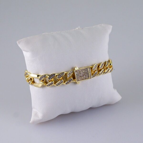Bracelets/  Zircon Stone/  14K Real Color/  8mm/ Cierre Original// B1118