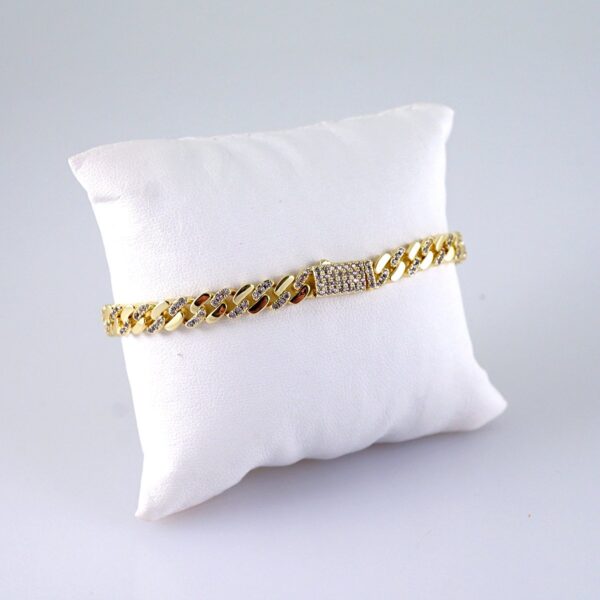 Bracelets/  Zircon Stone/  14K Real Color/  6mm/ Cierre Original// B1121