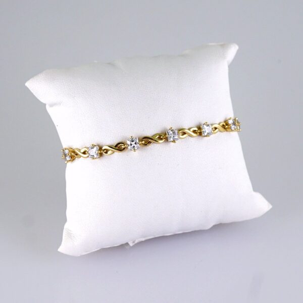 Women Bracelets/ Pulseras Dama/  Zircon Stone/  14K Real Color// B1123