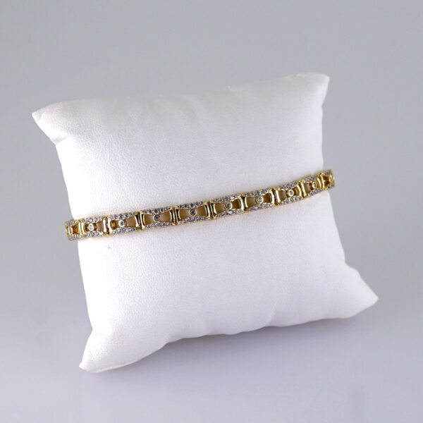 Women Bracelets/ Pulseras Dama/  Zircon Stone/  14K Real Color// B1124