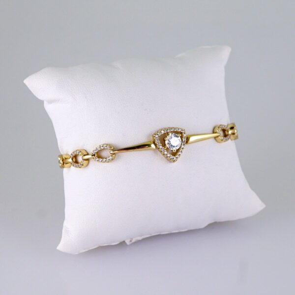 Women Bracelets/ Pulseras Dama/  Zircon Stone/  14K Real Color// B1125