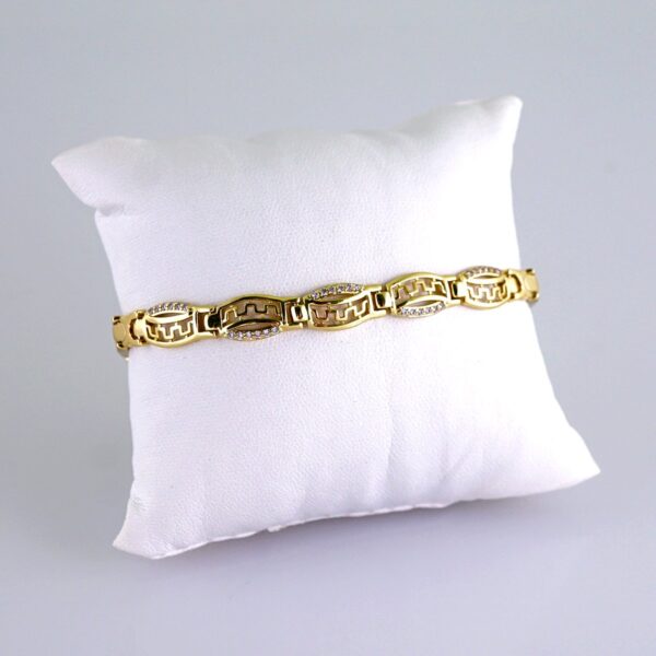 Women Bracelets/ Pulseras Dama/  Zircon Stone/  14K Real Color// B1128