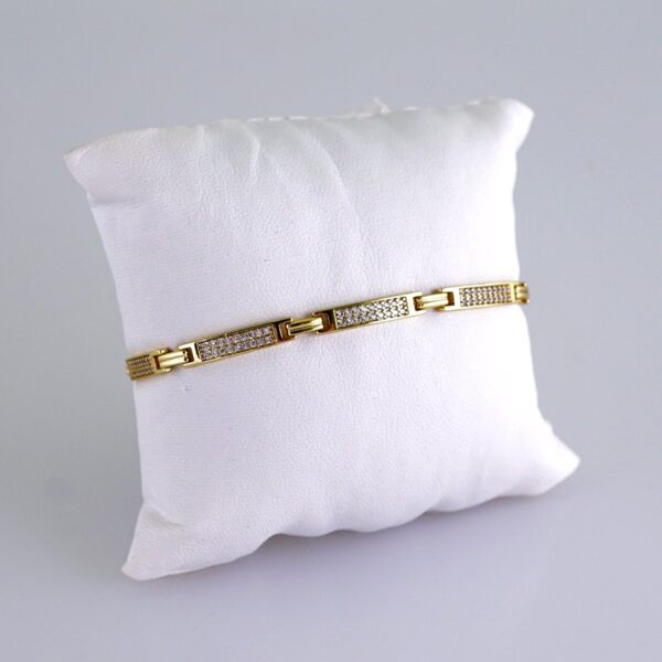 Women Bracelets/ Pulseras Dama/  Zircon Stone/  14K Real Color// B1129