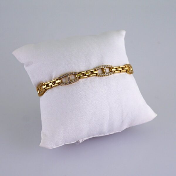 Women Bracelets/ Pulseras Dama/  Zircon Stone/  14K Real Color// B1131