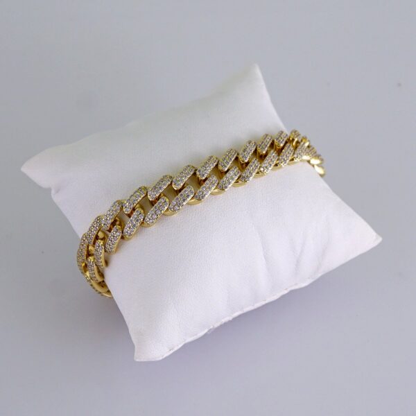 Bracelets/ Zircon Stone/ 14K Real Color/ 8mm/ Estilo Monnaco/ Cierre Original// B1134