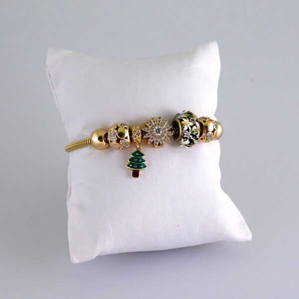 Women Bracelets/ Pulseras Dama/  Zircon Stone/  14K Real Color// B1136