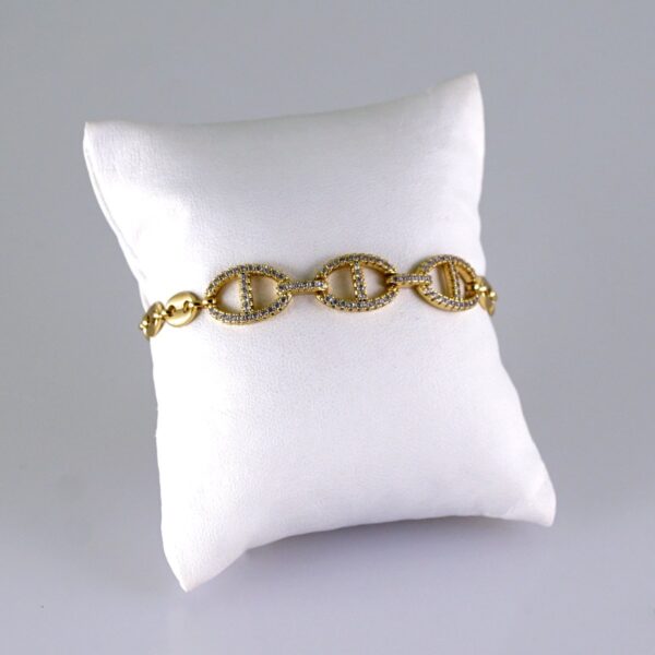 Women Bracelets/ Pulseras Dama/  Zircon Stone/  14K Real Color// B1137