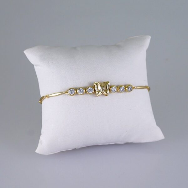 Women Bracelets/ Pulseras Dama/ Zircon Stone/ 14K Real Color// B1140
