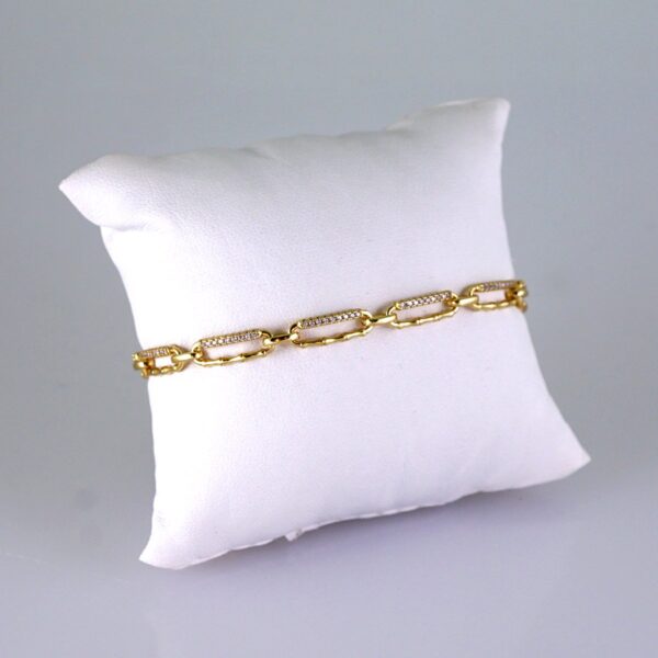 Women Bracelets/ Pulseras Dama/  Zircon Stone/  14K Real Color// B1142