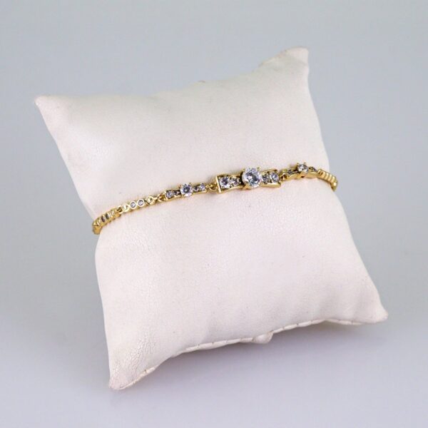 Women Bracelets/ Pulseras Dama/ Zircon Stone/ 14K Real Color// B1159