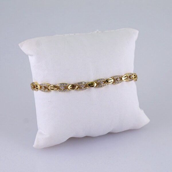 Women Bracelets/ Pulseras Dama/ Zircon Stone/ 14K Real Color// B1171