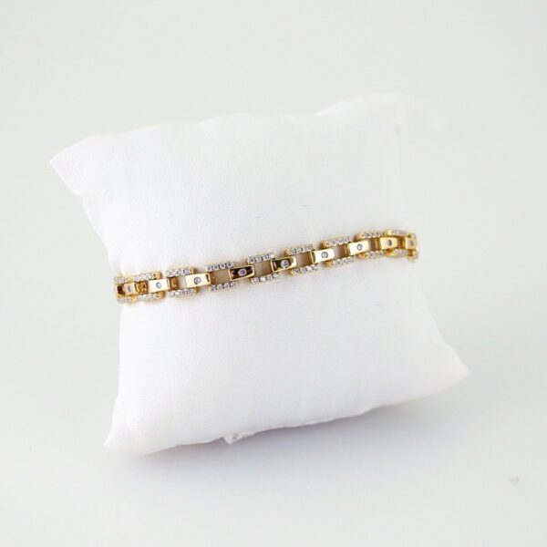 Women Bracelets/ Pulseras Dama/ Zircon Stone/ 14K Real Color// B1185