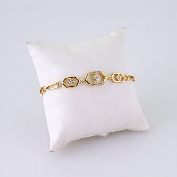 Women Bracelets/ Pulseras Dama/ Zircon Stone/ 14K Real Color// B1189