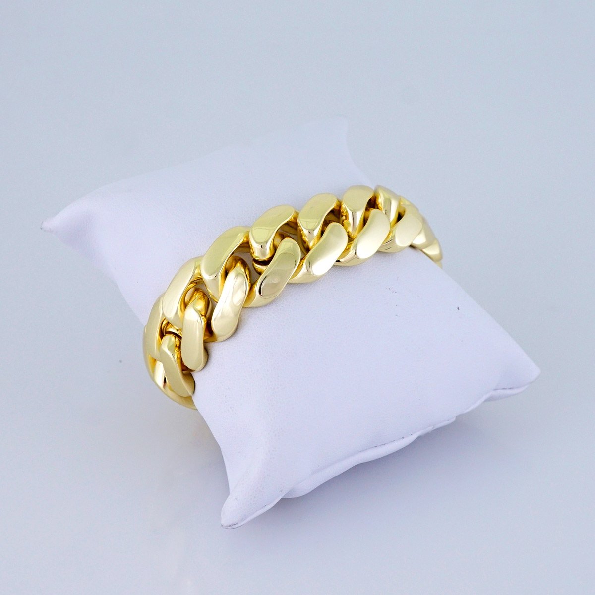 Men Bracelets/ Pulseras Hombre/ Plain/ 14K Real Color/ Cierre Original// B1196