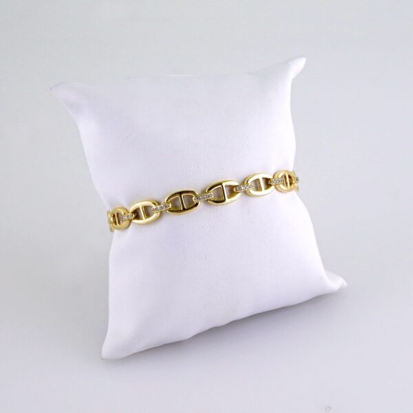 Women Bracelets/ Pulseras Dama/ Zircon Stone/ 14K Real Color// B1207