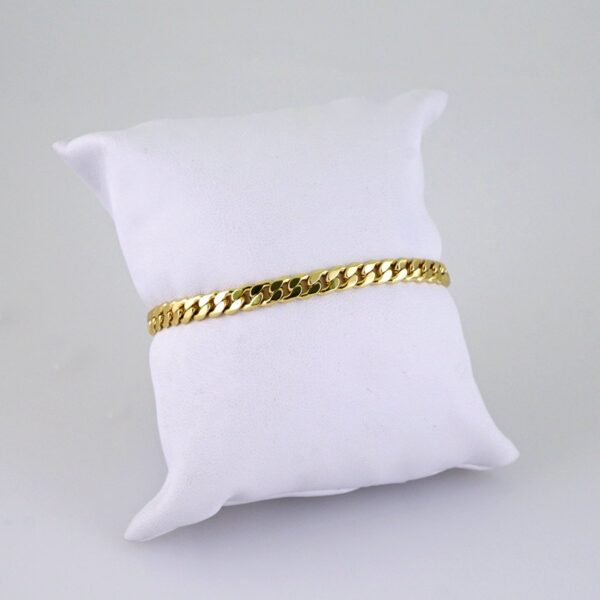 Bracelets/ Pulseras/ Plain/ 14K Real Color/ 6mmx7"1/2//B1211