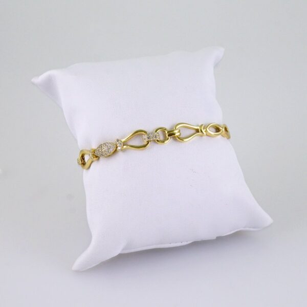 Women Bracelets/ Pulseras Dama/ Zircon Stone/ 14K Real Color// B1214