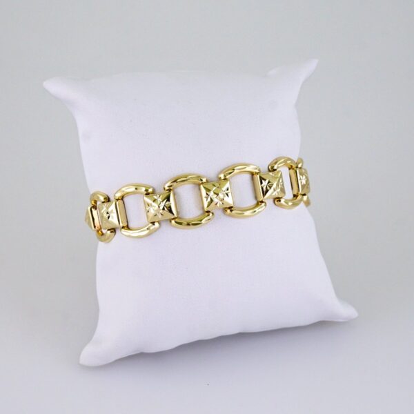 Women Bracelets/ Pulseras Dama/ Plain/ 14K Real Color// B1216