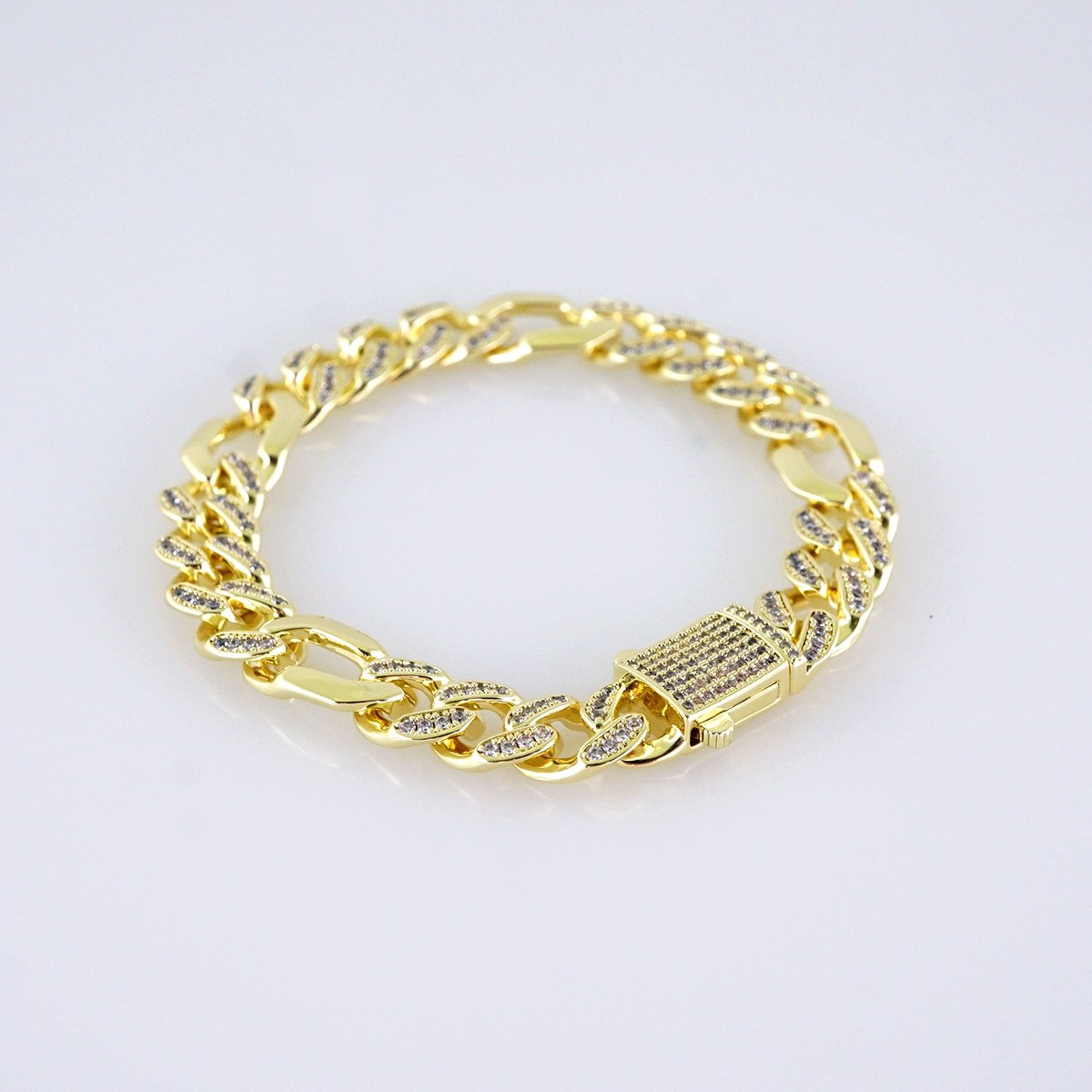 Bracelets/ Zircon Stone/ 14K Real Color/ 8mm/Cierre Original// B1227 - Image 2