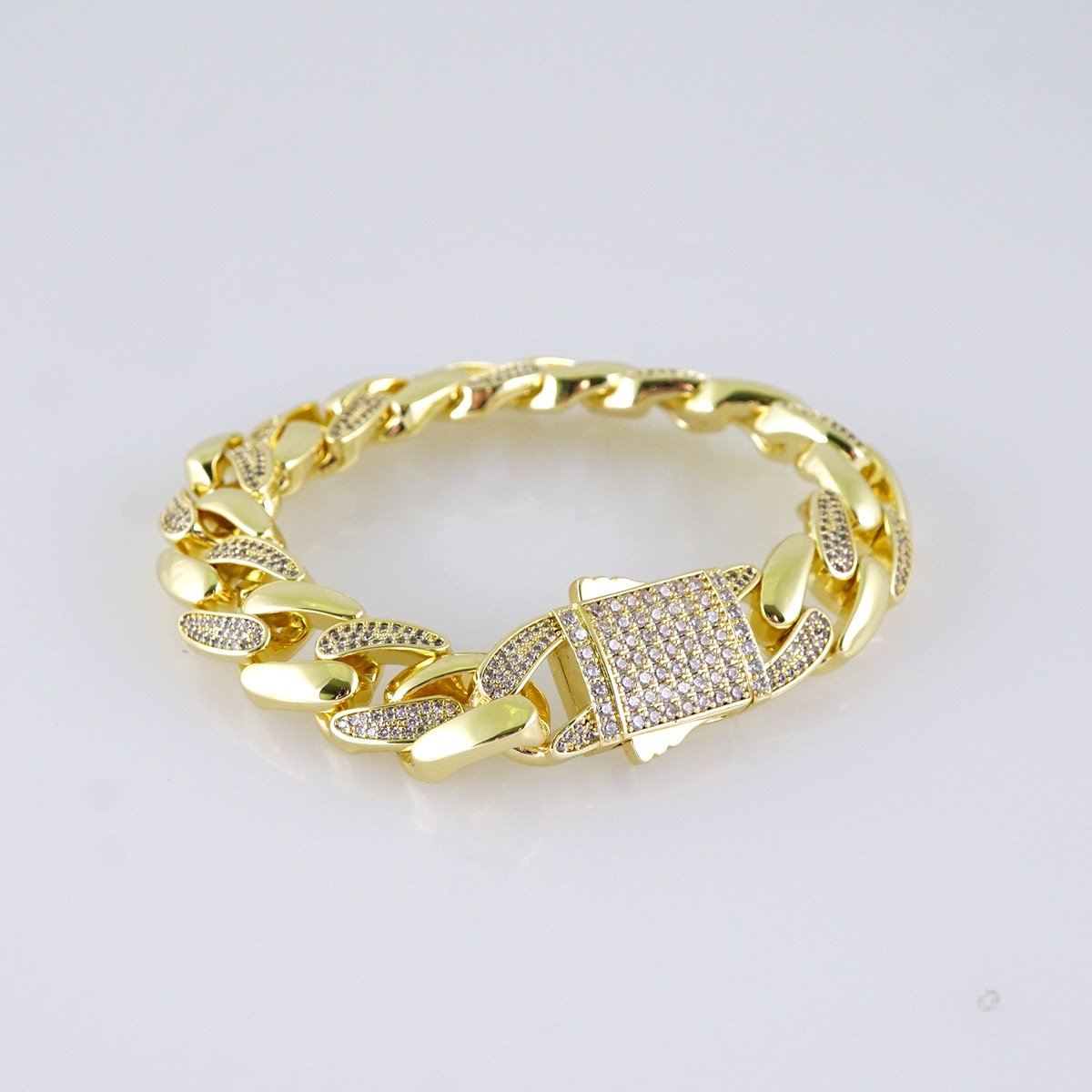 Bracelets/ Zircon Stone/ 14K Real Color/ 8mm/ Cierre Original// B1229 - Image 2