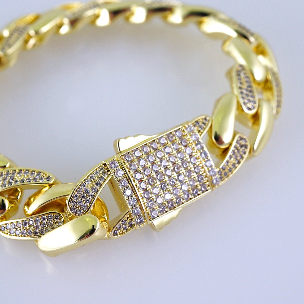 Bracelets/ Zircon Stone/ 14K Real Color/ 8mm/ Cierre Original// B1229 - Image 3