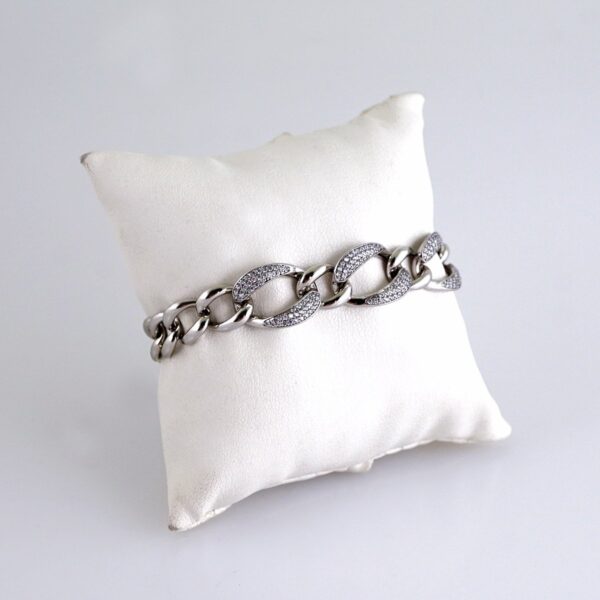 Women Bracelets/ Pulseras Dama/ Zircon Stone/ Silver Color// B1232