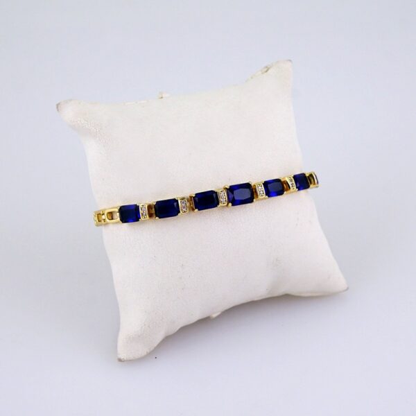 Women Bracelets/ Pulseras Dama/ Zircon Stone/ 14K Real Color/ Stainless Steel// B1240