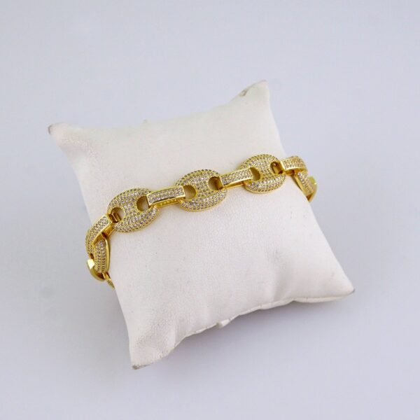 Bracelets/ Zircon Stone/ 14K Real Color/ 8mm/ Cierre Original/ Stainless Steel// B1244