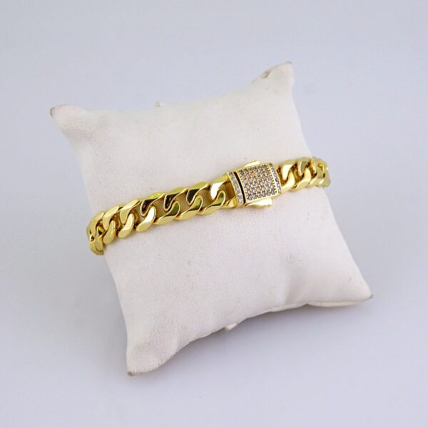 Bracelets/ Zircon Stone/ 14K Real Color/ 8mm/ Cierre Original/ Stainless Steel// B1245
