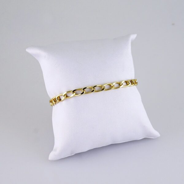 Men Bracelets-Pulseras Hombre-Plain-14K Real Color-6mm-B1257