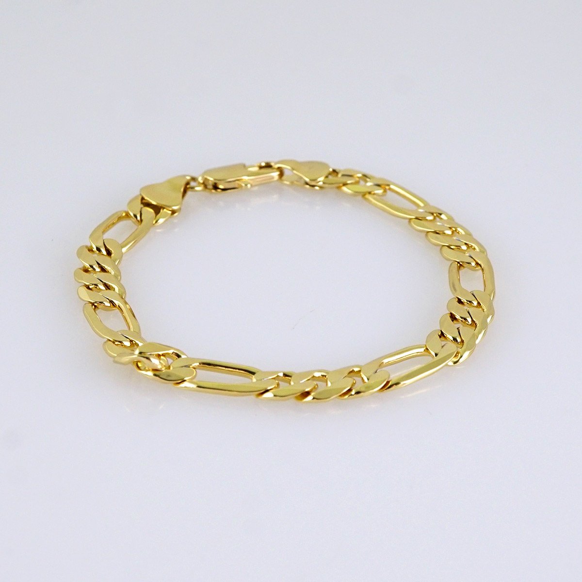 Bracelet-Pulsera-Plain-14K Real Color-8mmx7"-B1259 - Image 2