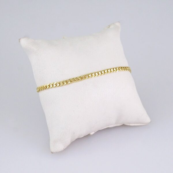 Bracelets-Pulseras- Plain- 14K Real Color- 3mm- B1261