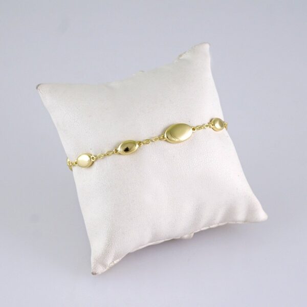 Woman Bracelet-Pulsera Dama-Plain-14K Real Color-B1265