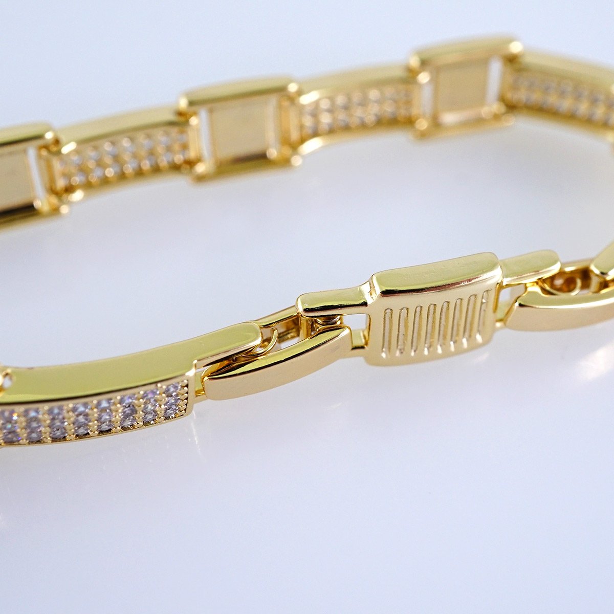 Woman Bracelet - Pulseras Dama - Zircon Stone - 14K Real Color - B1267 - Image 3