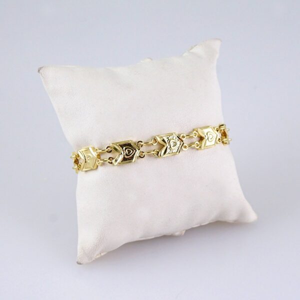 B1286 Bracelets Woman/ Pulseras Dama/ Plain/ 14K Real Color