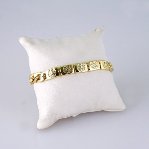 B1290 Bracelets Woman/ Pulseras Dama/ Plain/ 14K Real Color