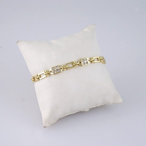 B1298 Women's Bracelet - Pulseras Dama - Zircon Stone - 14K Real Color