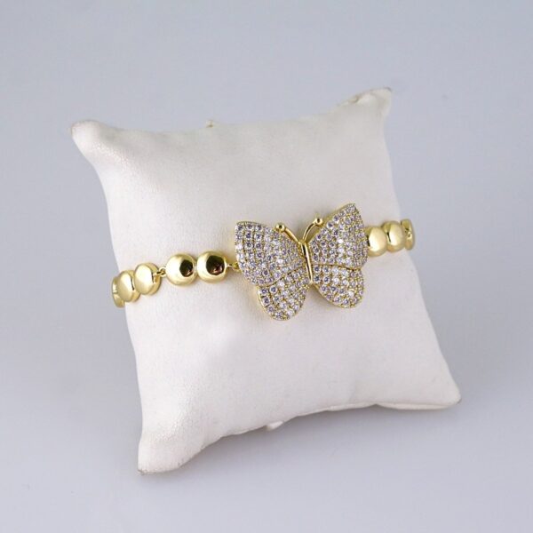 B1306 Women's Bracelet - Pulseras Dama - Zircon Stone - 14K Real Color
