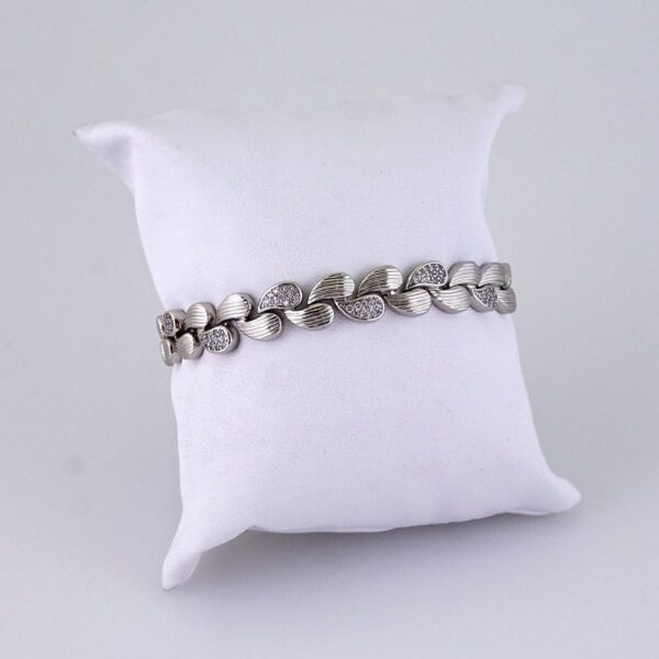B1322 Women's Bracelet - Pulseras Dama - Zircon Stone -Silver Color