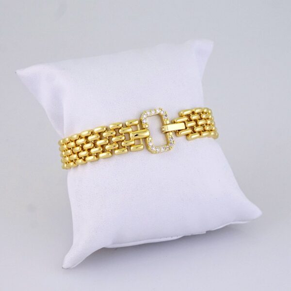 B1325 Women's Bracelet - Pulseras Dama - Zircon Stone - 14K Real Color