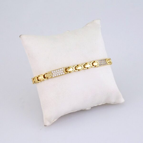 B1327 Women's Bracelet - Pulseras Dama - Zircon Stone - 14K Real Color