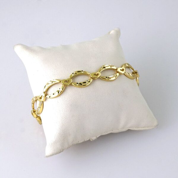 B1333 Bracelets Woman/ Pulseras Dama/ Plain/ 14K Real Color//