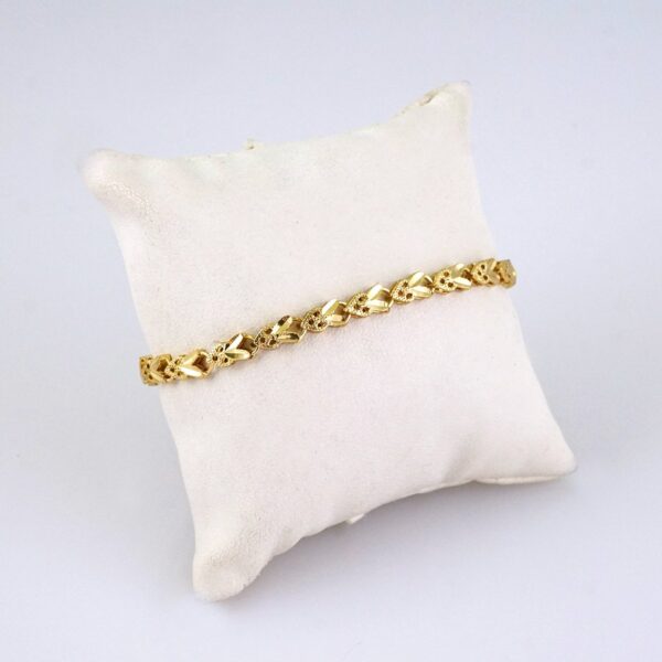 B1338 Bracelets Woman/ Pulseras Dama/ Plain/ 14K Real Color