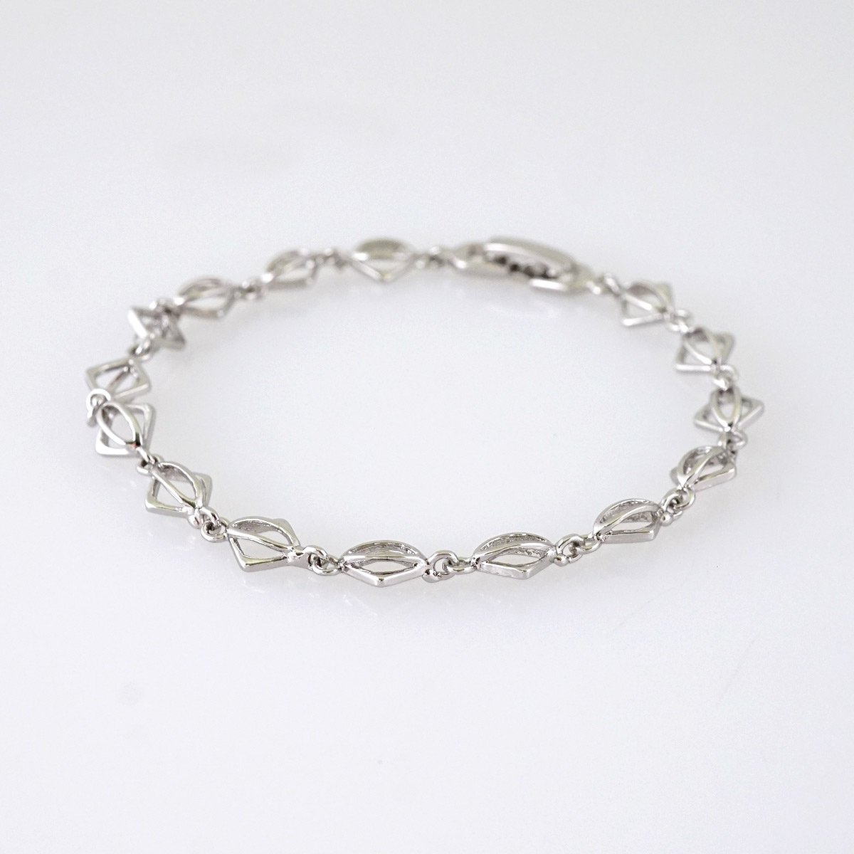 B1378 Bracelet - Pulseras - Plain - Silver Color - Image 2