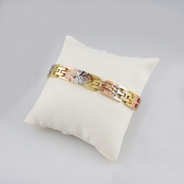 Bracelets Woman/ Pulseras mujer/ Plain/ ThreeTone/ 14K Real Color// B170