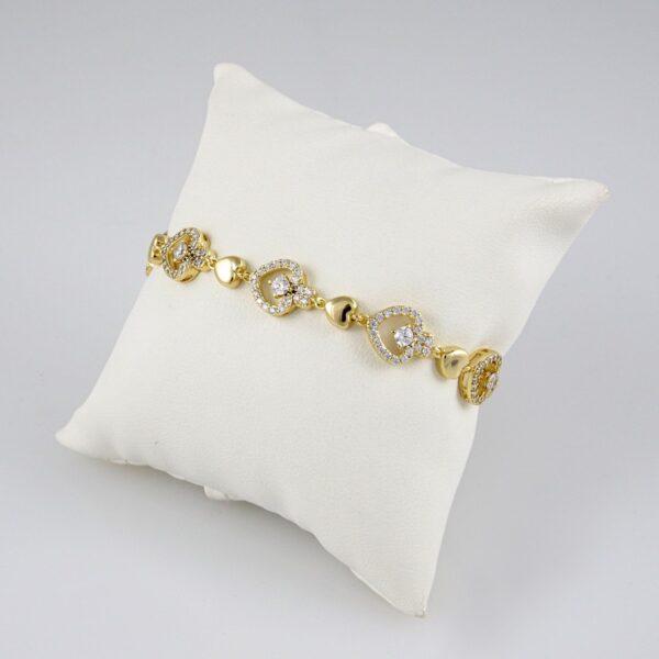 Bracelets Woman/ Pulseras mujer/  Zircon Stone/ 14K Real Color// B174