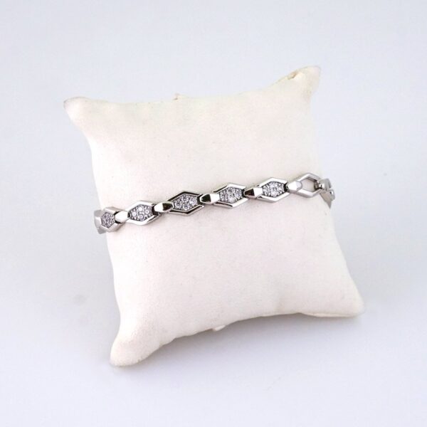 B1364 Bracelet - Pulseras - Zircon Stone - Silver Color