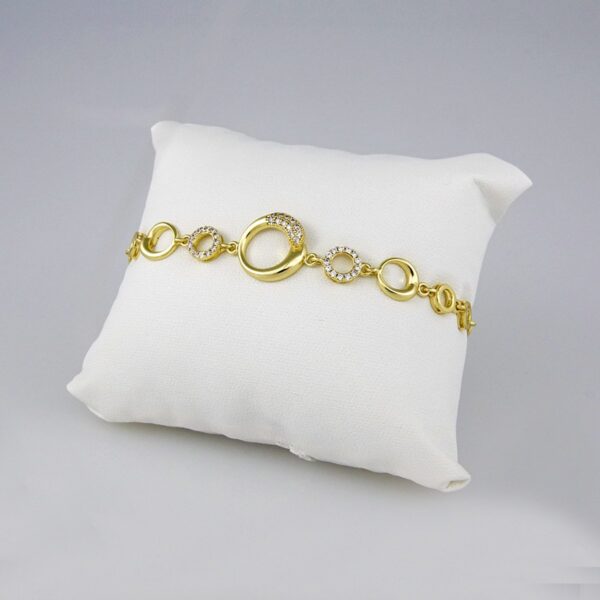 Bracelets Woman/ Pulseras Dama/  Zircon Stone/ 14K Real Color// B226