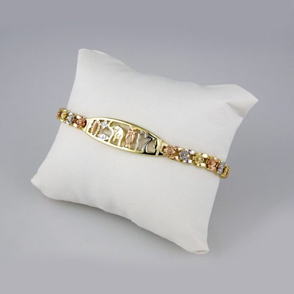 Bracelets Woman/ Pulseras Dama/  Zircon Stone/ 14K Real Color// B231